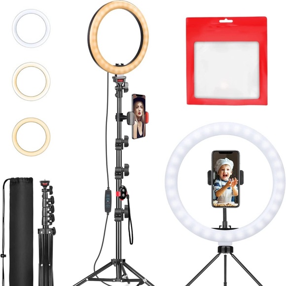 Other - NEW! 10.2" Ring Light with Stand and Phone Holder, LED Circle Light.